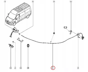 656200010R 6562000Q0D Linka zamka Nissan Opel Renault 