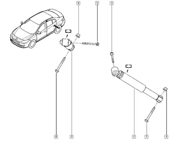 562100325R 562100664R Amortisseur Renault -----