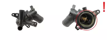 110617026R, 110617250R Boitier thermostat d'eau moteur Dacia Renault 1,2 TCE