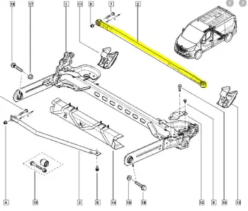 551304056R 93868591 Barre stabilisatrice Fiat Nissan Opel Renault