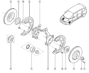 8200322079 Fusée de roue Renault