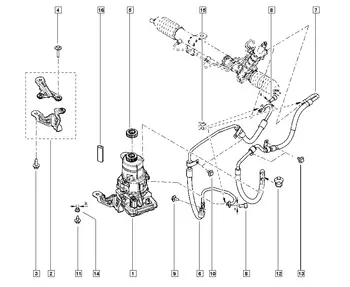 497254803R Tuyau de direction assistée Nissan Opel Renault