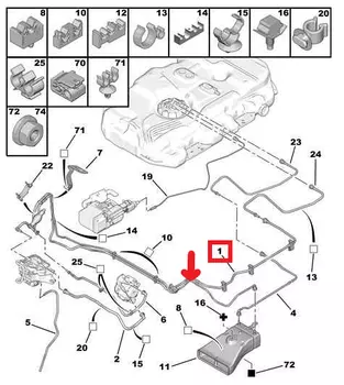 1574HG,  1574.HG Tuyau d’alimentation carburant Citroen Fiat Peugeot