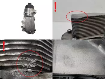 9687911280 1103K0  Boîtier de filtre d’huile Citroen Ford Peugeot Volvo 1,6 D 1,6 TDCI 1,6 HDI