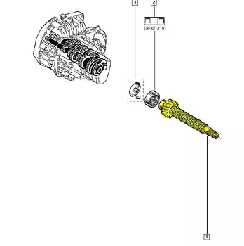 6001548614 8200441068 Arbre principale de boîte de vitesse Dacia Renault 1.6 16V