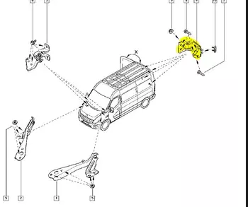 9040000Q0D 844000013R  Charnière de portes Nissan Opel Renault