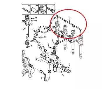 15730Q 1573.0Q Tuyau d’alimentation carburant Citroen Peugeot